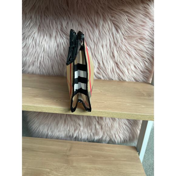 Fashion Make Up Plaid Pouch Vinyl Plastic EUC - Picture 4 of 5